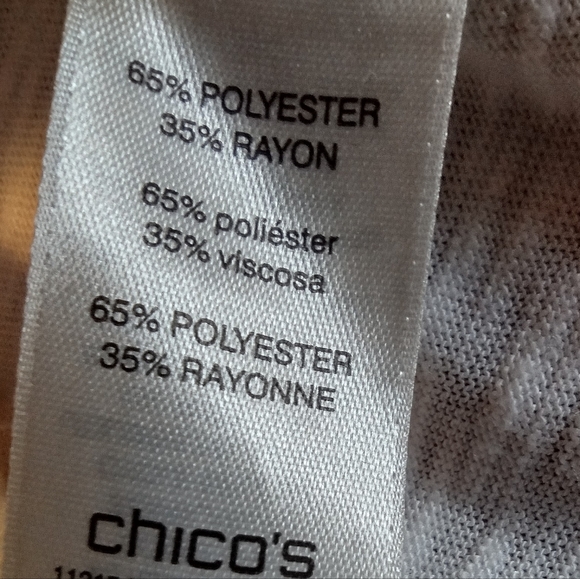 ZENERGY BY CHICO'S SEQUIN SHORT SLEEVE SHIRT SIZE 1 (M) - Picture 5 of 8